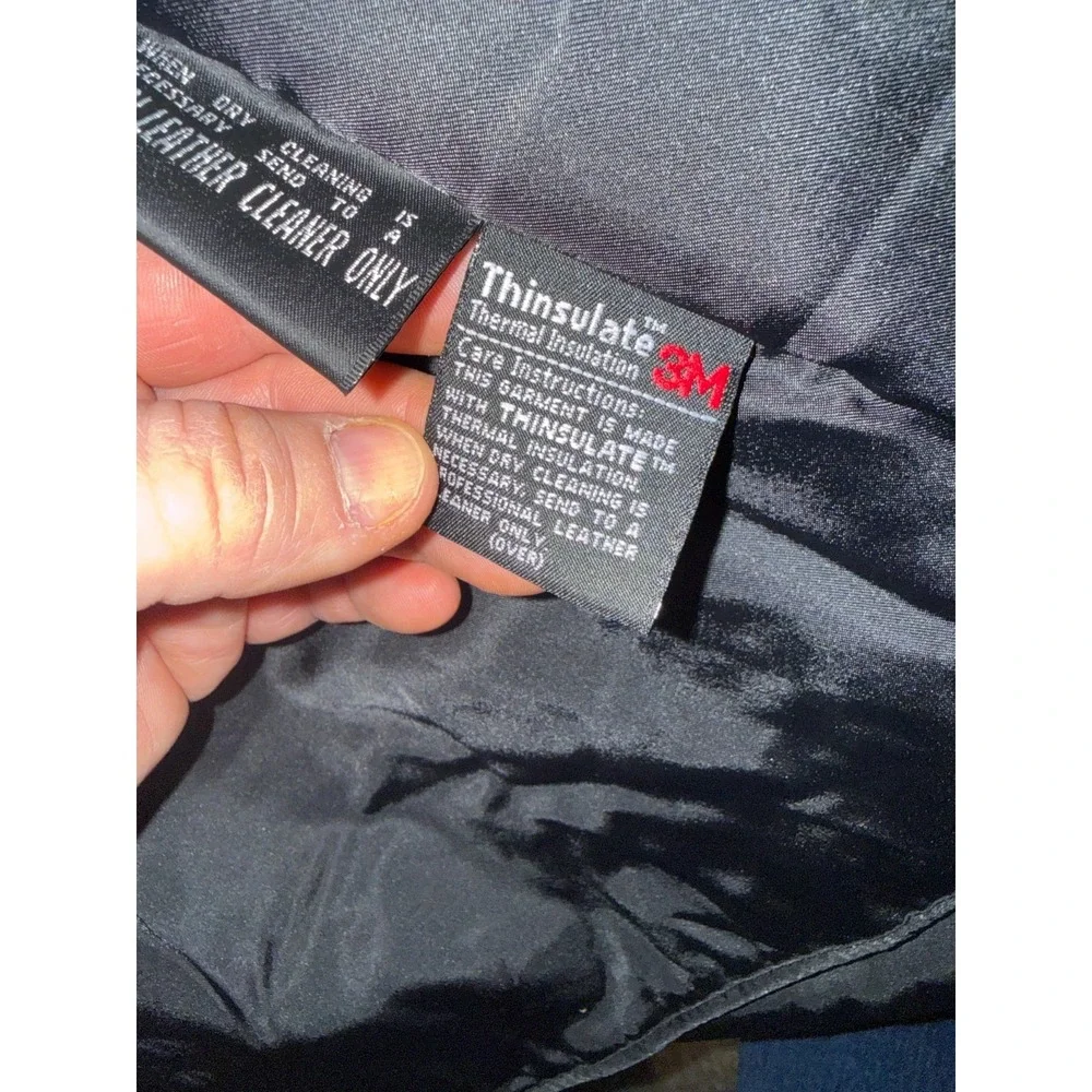Wilsons Leather Mens‎ Black Trench Coat 3M Thinsulate Insulated Lined